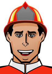 This is an illustration of a fireman