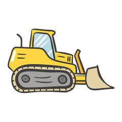 bulldozer icon, bulldozer vector illustration-simple illustration of bulldozer, perfect for bulldozer logos and icons