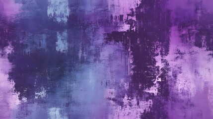 An abstract art piece featuring a textured blend of purple and violet hues.