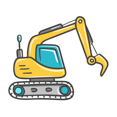 excavator icon, excavator vector illustration-simple illustration of excavator, perfect for excavator logos and icons