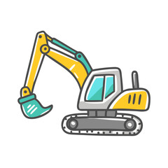 excavator icon, excavator vector illustration-simple illustration of excavator, perfect for excavator logos and icons