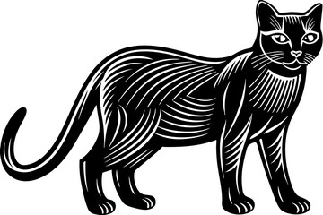 Powerful and captivating image of a wild cat in its natural environment, portraying strength, agility, and untamed beauty. Ideal for use in wildlife documentaries, nature-themed designs, conservation 