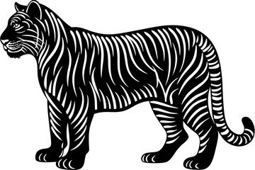 Powerful and captivating image of a wild cat in its natural environment, portraying strength, agility, and untamed beauty. Ideal for use in wildlife documentaries, nature-themed designs, conservation 