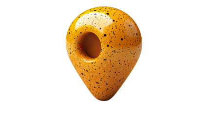 Location Icon: An elegant, glossy location icon, its smooth surface speckled with subtle textures. The minimalist design of the icon. This image is ideal for representing navigation, travel.
