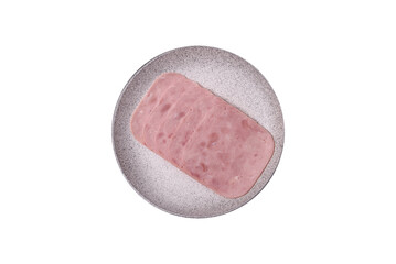 Eating ham and pork slices for the holiday table