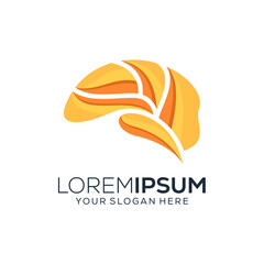 Abstract brain logo design
