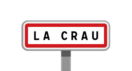 Panneau sur poteau de La Crau, Var, Provence-Alpes-Côte d'Azur