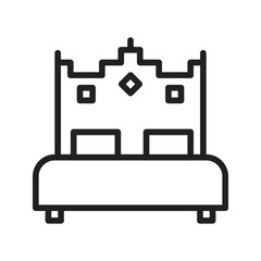 Bed icon vector image. Suitable for mobile apps, web apps and print media.