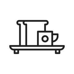 Breakfast icon vector image. Suitable for mobile apps, web apps and print media.