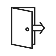 Exit Door icon vector image. Suitable for mobile apps, web apps and print media.
