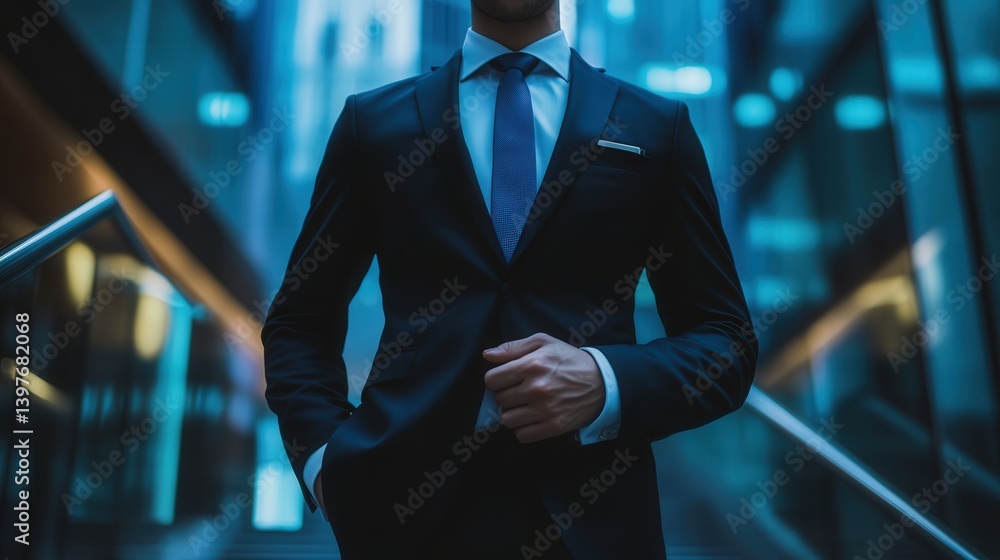 Poster businessman managing secure backup solutions, ensuring data recovery and business continuity in case