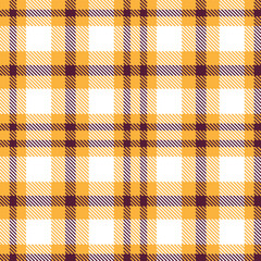 Plaid pattern seamless. Vintage butterscotch & Neon dark plum Tartan Textile Design. 