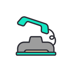 Contact support colored icons, minimalist vector illustration ,simple transparent graphic element .Isolated on white background