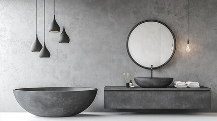 Modern Concrete Bathroom Design