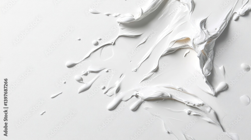 Poster creative paint application technique on a white background artistic content modern environment close