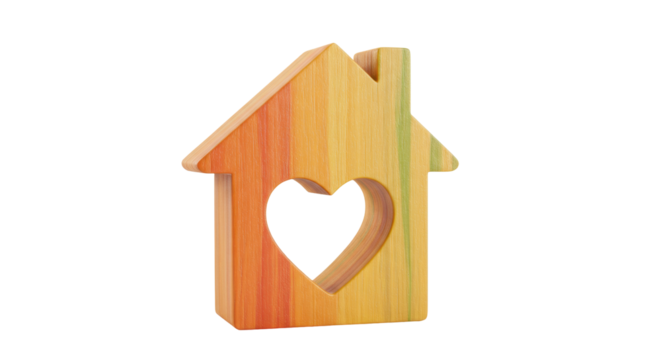 Isolated House with Heart