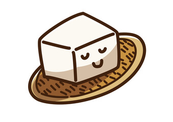 豆腐　ゆるかわキャラ　透過png