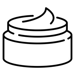 Cream Beauty Line Icon
