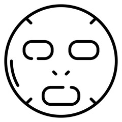 Facial Mask Line Icon