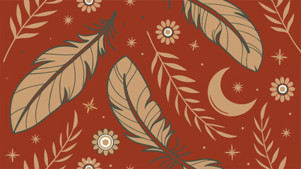 a seamless repeating boho style textile pattern