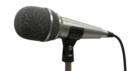 Isolated microphone on stand