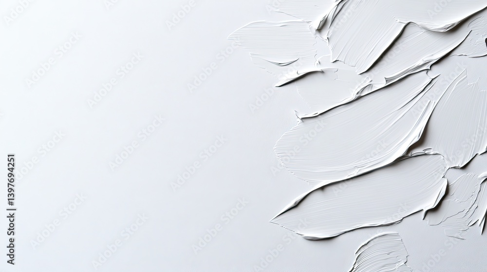 Poster artistic white texture on canvas minimalist style abstract background clean aesthetic close-up view