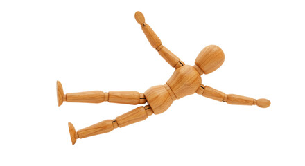 Isolated wooden mannequin