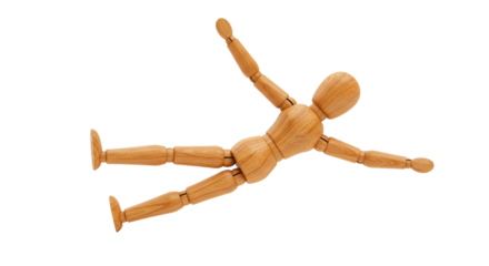 Isolated wooden mannequin