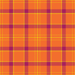 Vivid golden and Mellow orange Seamless Tartan Textile Design