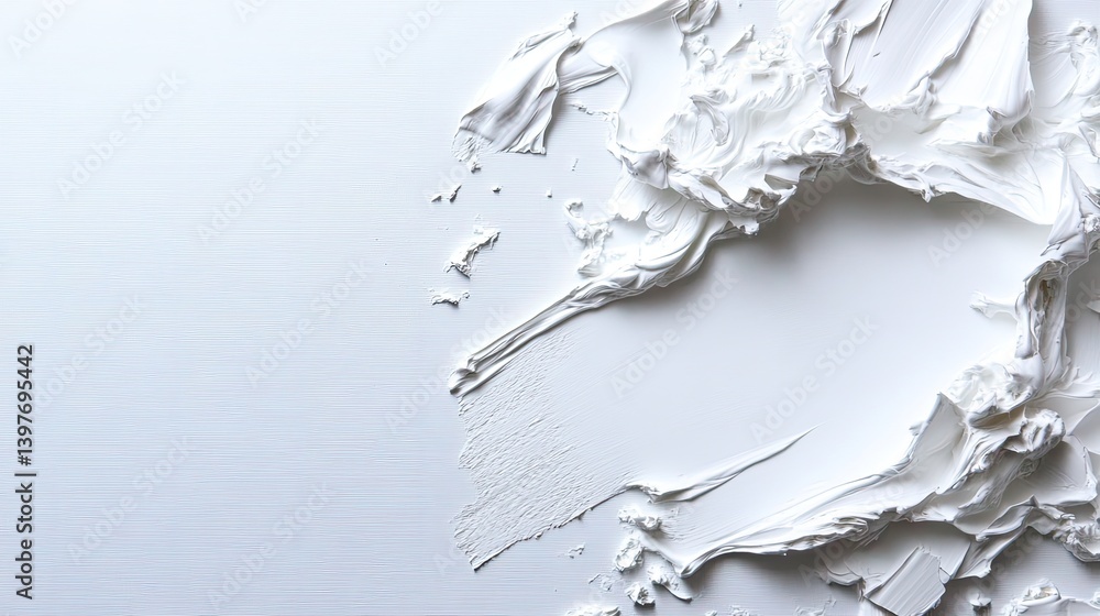 Poster dynamic abstract white background art creation studio digital artwork minimalist close-up contempora