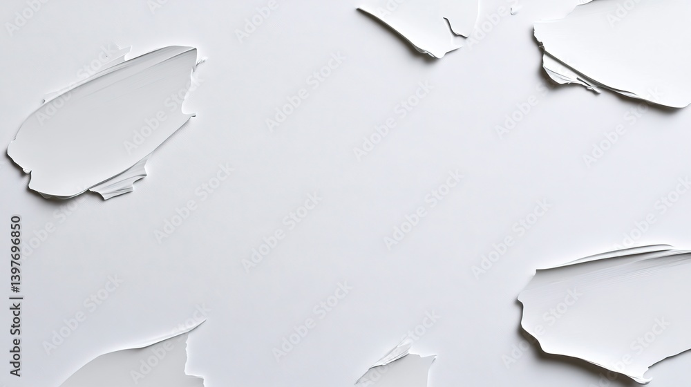 Poster torn paper rips creating texture art studio photography minimalist close-up abstract design
