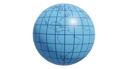 Isolated Earth globe