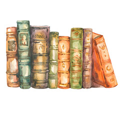 Watercolor Cottagecore Cozy Old Books