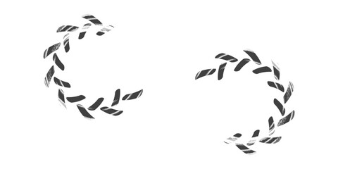 Tire track. Car, bike, motorcycle tyre mark with grunge effect isolated on white background. Wheel footprint on the road. Top view of rubber protector mark. vector © ribut