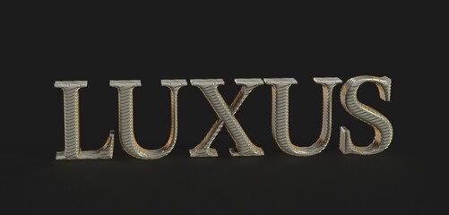 Obraz premium Premium 3D rendered gold text. Ideal for luxury brands, logos, and presentations.