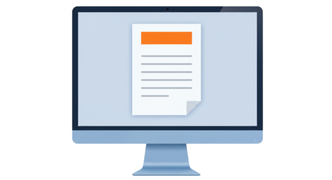 Isolated Computer Monitor File