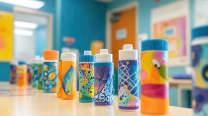 Create a hospital program where pediatric patients can decorate their inhalers as part of art therapy, creating positive associations with flu treatment