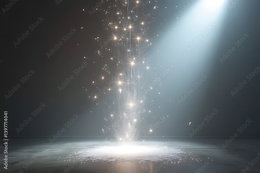 Poster dynamic light show studio visual art dark environment close-up creative expression