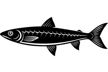Obraz premium Clean and scalable fish vector illustration perfect for aquatic-themed designs, seafood branding, marine education materials, and creative digital projects. Easily editable and ideal for use in logos,