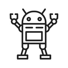 Robotics icon vector image. Suitable for mobile apps, web apps and print media.