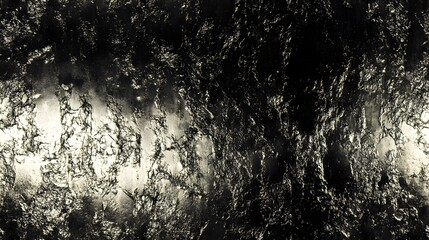 A textured grayscale abstract of rough, cracked surfaces.