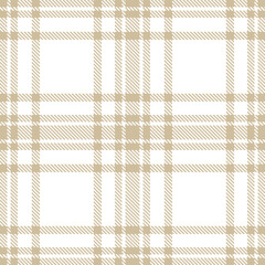 Obraz premium Traditional putty Tartan patterns fabric texture. Elegant Traditional white Seamless Tartan