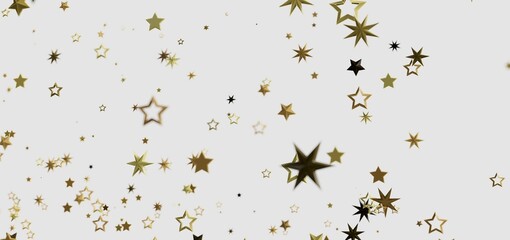 Elegant gold stars on white. Perfect for holidays, celebrations, and more!