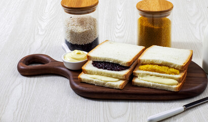 Black purple rice sandwich bread