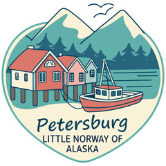 Fototapeta premium Petersburg Little Norway of Alaska