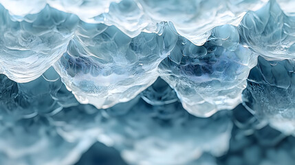 Obraz premium Soft Water Bubbles with a Fluid Texture in Serene Blue Tones