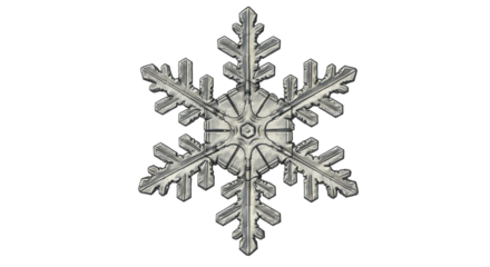 Isolated Silver Snowflake