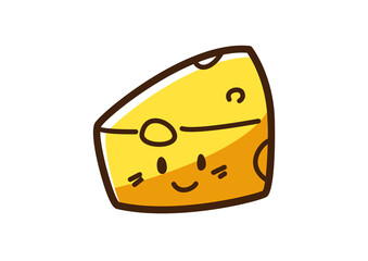チーズ　ゆるかわキャラ 透過png