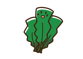 海藻　ゆるかわキャラ 透過png