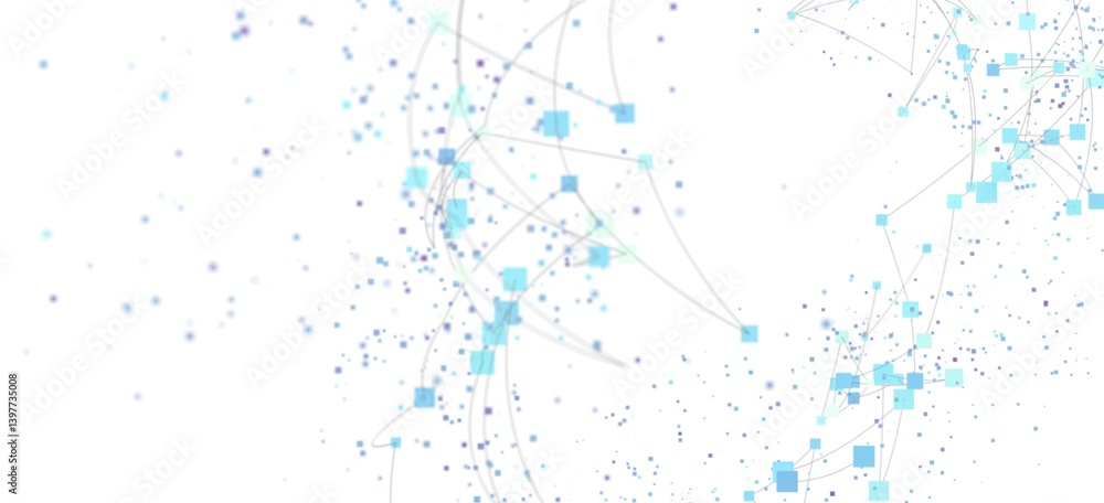 Poster abstract background of a network connection with data points and lines. ideal for technology, digita